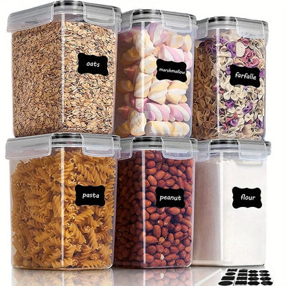 6-Piece Pantry Storage Set for Flour, Sugar & More