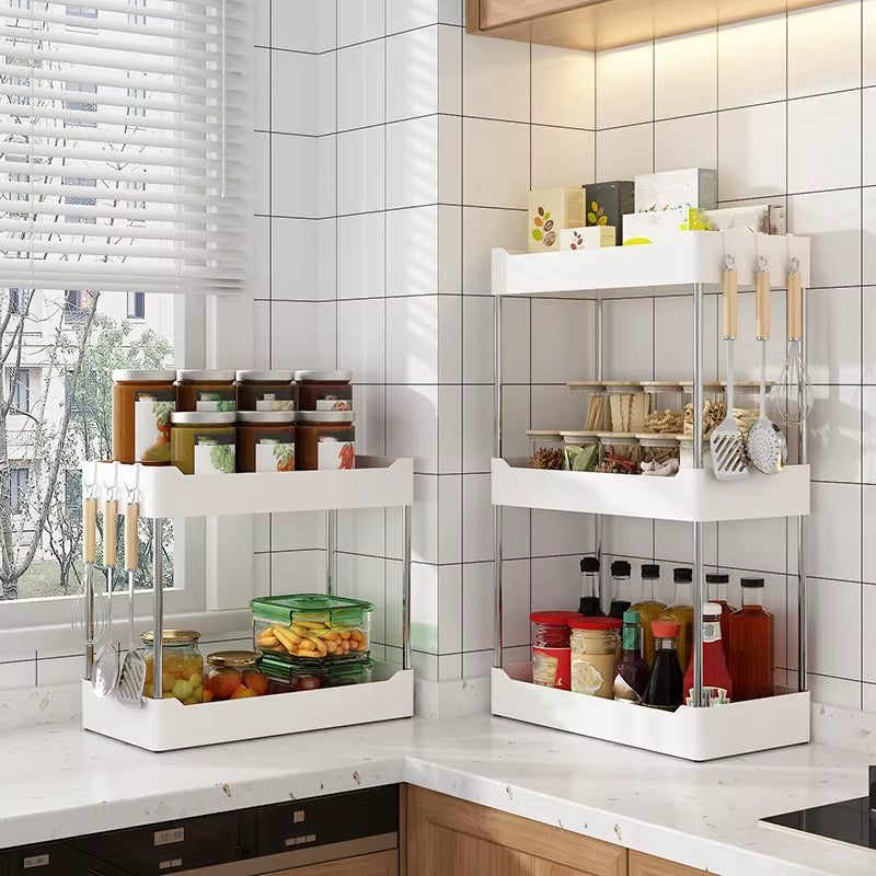 Corner Spice Organizer Rack – Space-Saving Kitchen Storage