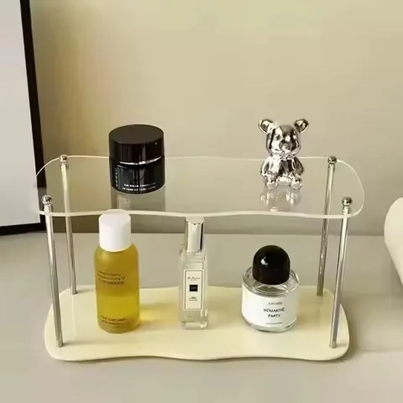 Clear Acrylic Storage Rack – Perfume & Cosmetic Organizer