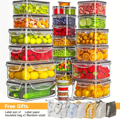48-Piece Food Storage Set for Pantry & Kitchen Organization