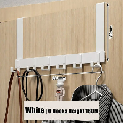 Over the Door Hook Rack – 6 Hook Organizer