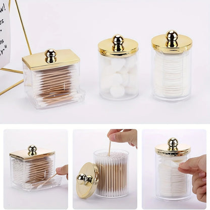 Qtip & Cotton Pad Dispenser for Bathroom Organization