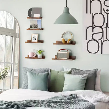 Wooden Floating Shelves Set – Easy Storage & Home Decor