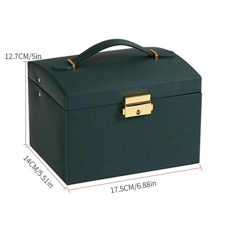Lockable 3-Tier Jewelry Organizer – Travel & Home Use