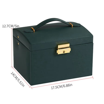 Lockable 3-Tier Jewelry Organizer – Travel & Home Use