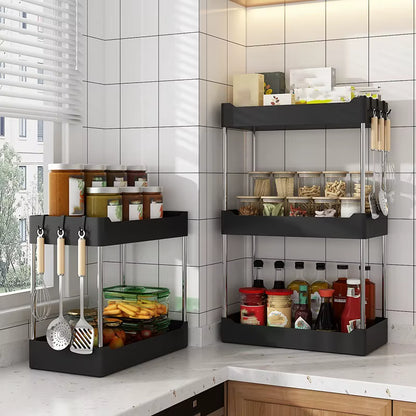 Corner Spice Organizer Rack – Space-Saving Kitchen Storage