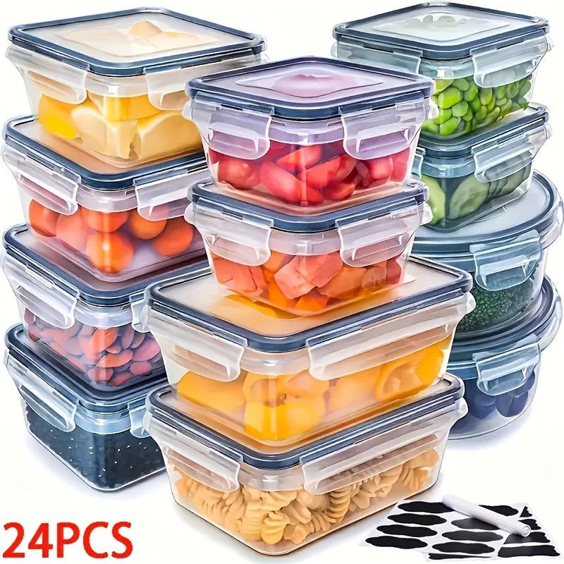 48-Piece Food Storage Set for Pantry & Kitchen Organization