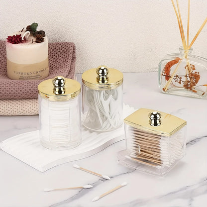 Qtip & Cotton Pad Dispenser for Bathroom Organization