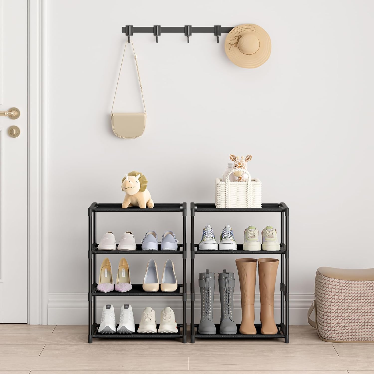 Compact 4-Tier Shoe Organizer – Perfect for Tight Spaces
