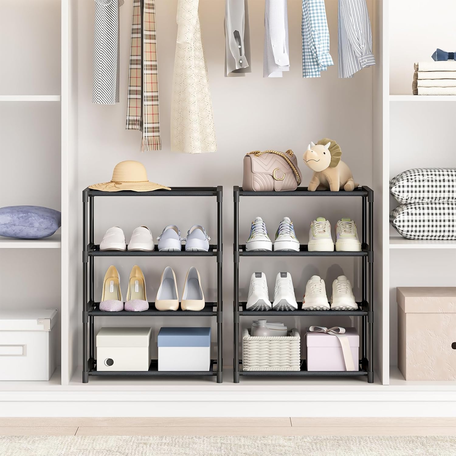 Compact 4-Tier Shoe Organizer – Perfect for Tight Spaces