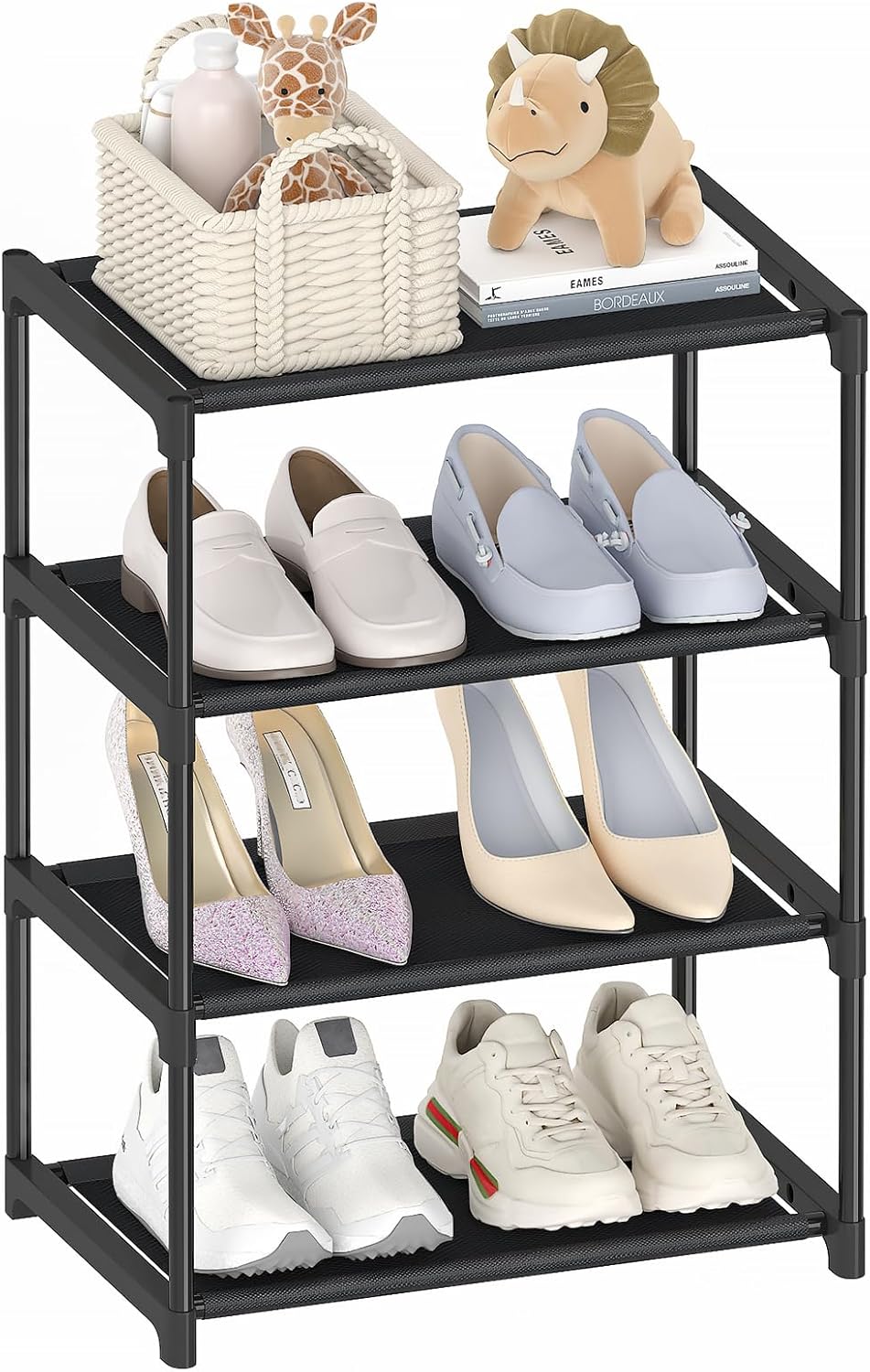 Compact 4-Tier Shoe Organizer – Perfect for Tight Spaces