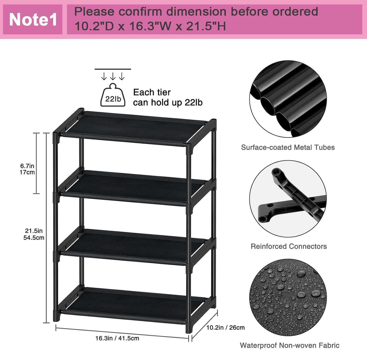 Compact 4-Tier Shoe Organizer – Perfect for Tight Spaces
