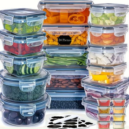 48-Piece Food Storage Set for Pantry & Kitchen Organization
