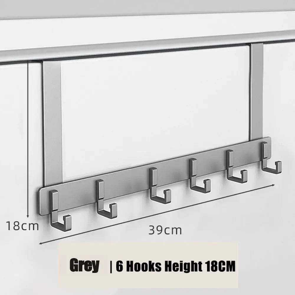 Over the Door Hook Rack – 6 Hook Organizer