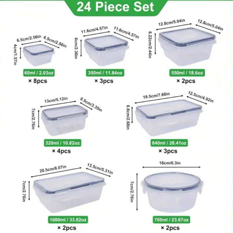 48-Piece Food Storage Set for Pantry & Kitchen Organization