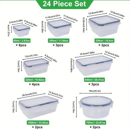 48-Piece Food Storage Set for Pantry & Kitchen Organization