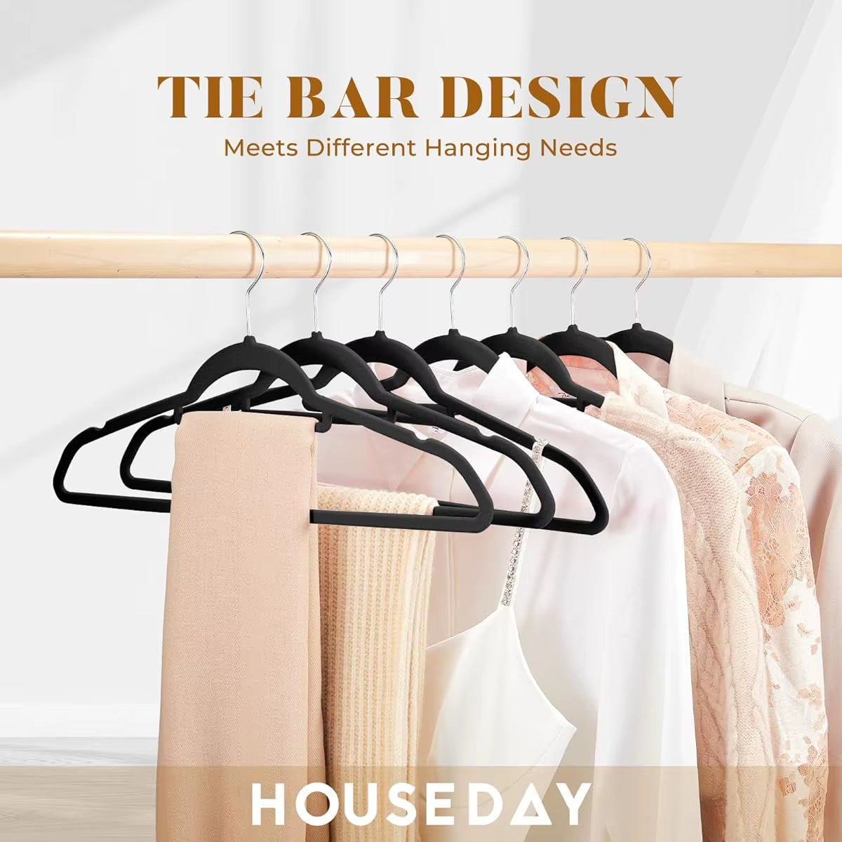 Premium Velvet Hangers – Slim, Non-Slip Space Saving Set