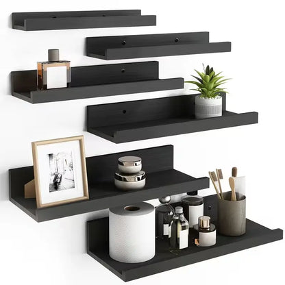 Wooden Floating Shelves Set – Easy Storage & Home Decor