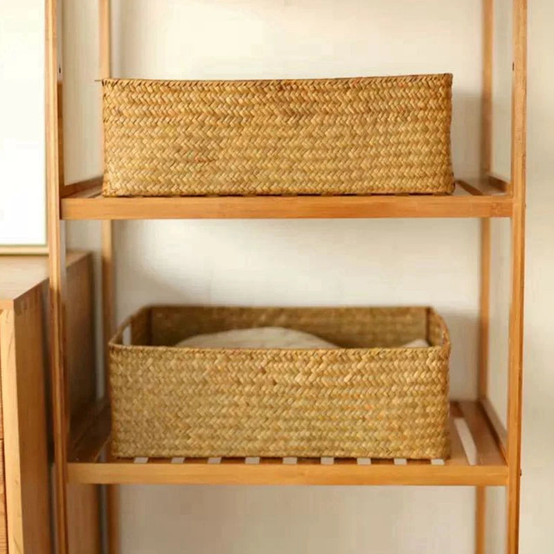 Handwoven Seagrass Basket for Stylish Storage & Decor