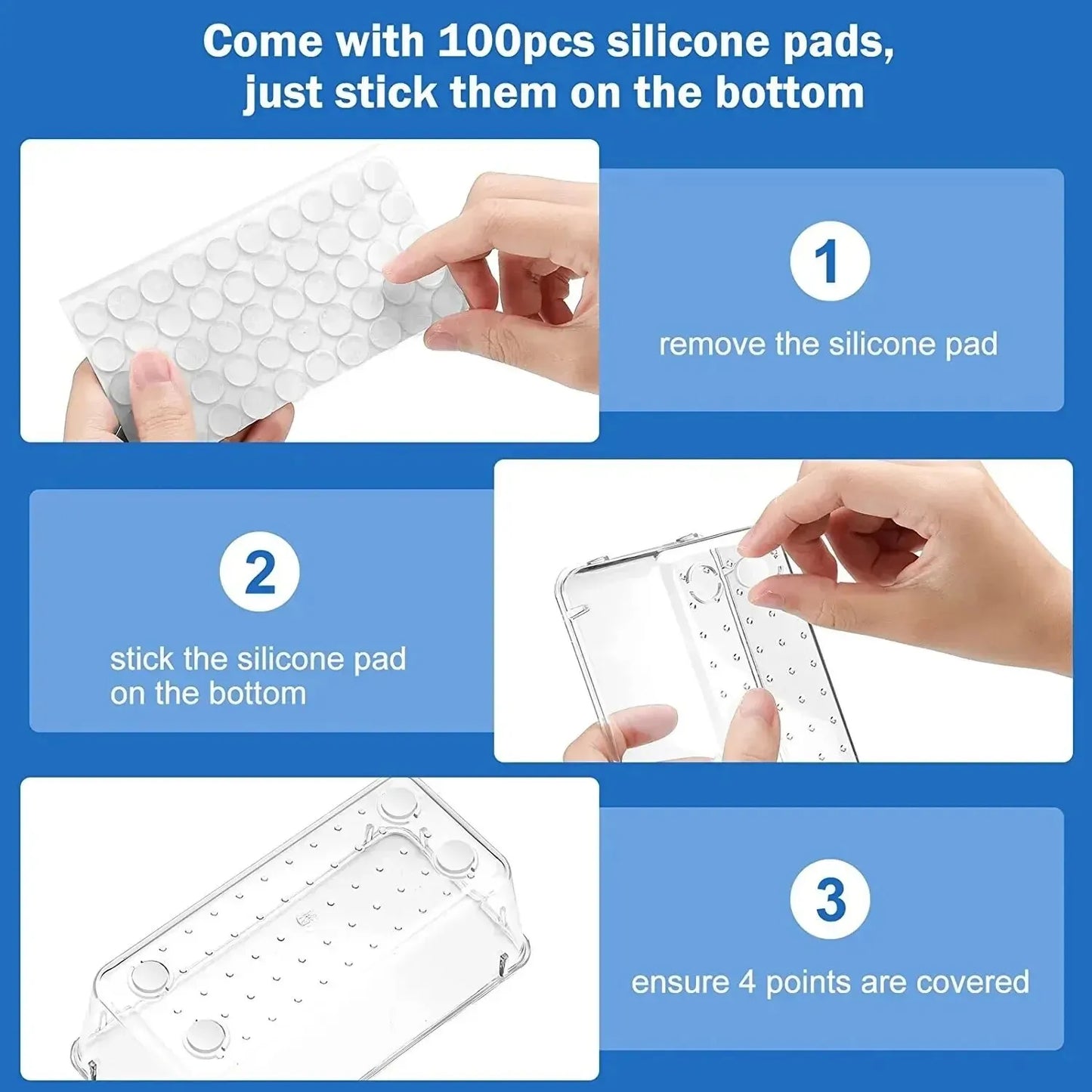 7-14 Piece Clear Makeup Organizer Set for Drawers & Desk