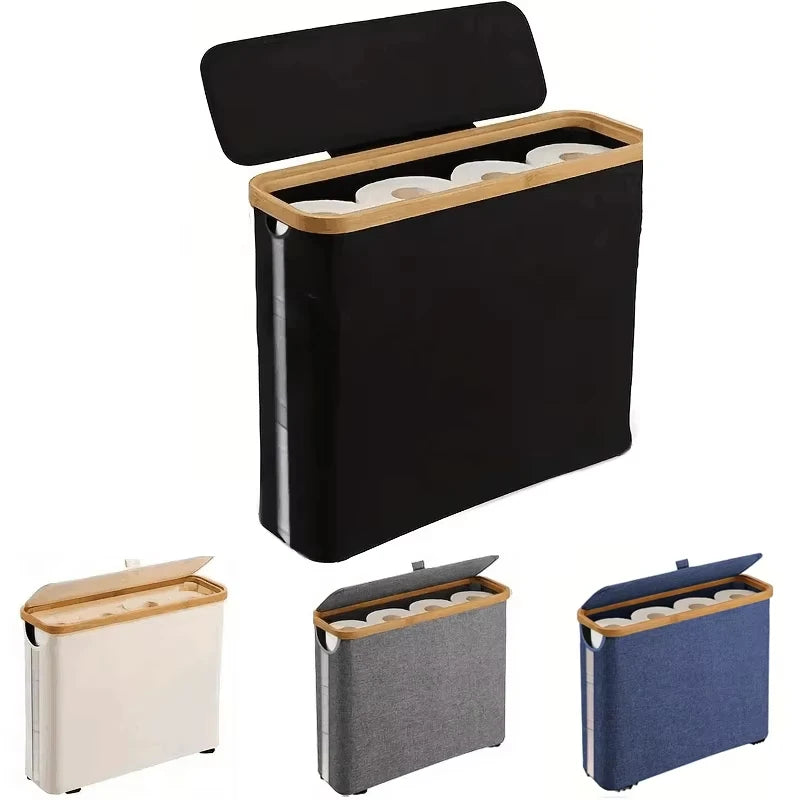 Large Bathroom Storage Basket – Holds 12 Toilet Paper Rolls