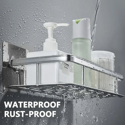 Wall Mounted Bathroom Shelf – No Drill Shower Organizer
