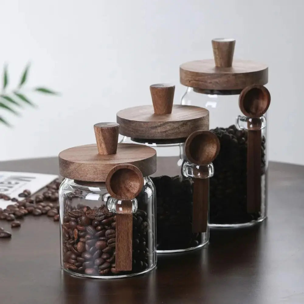 Glass Coffee Canister for Pantry Storage & Freshness