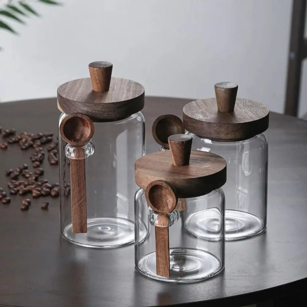 Glass Coffee Canister for Pantry Storage & Freshness