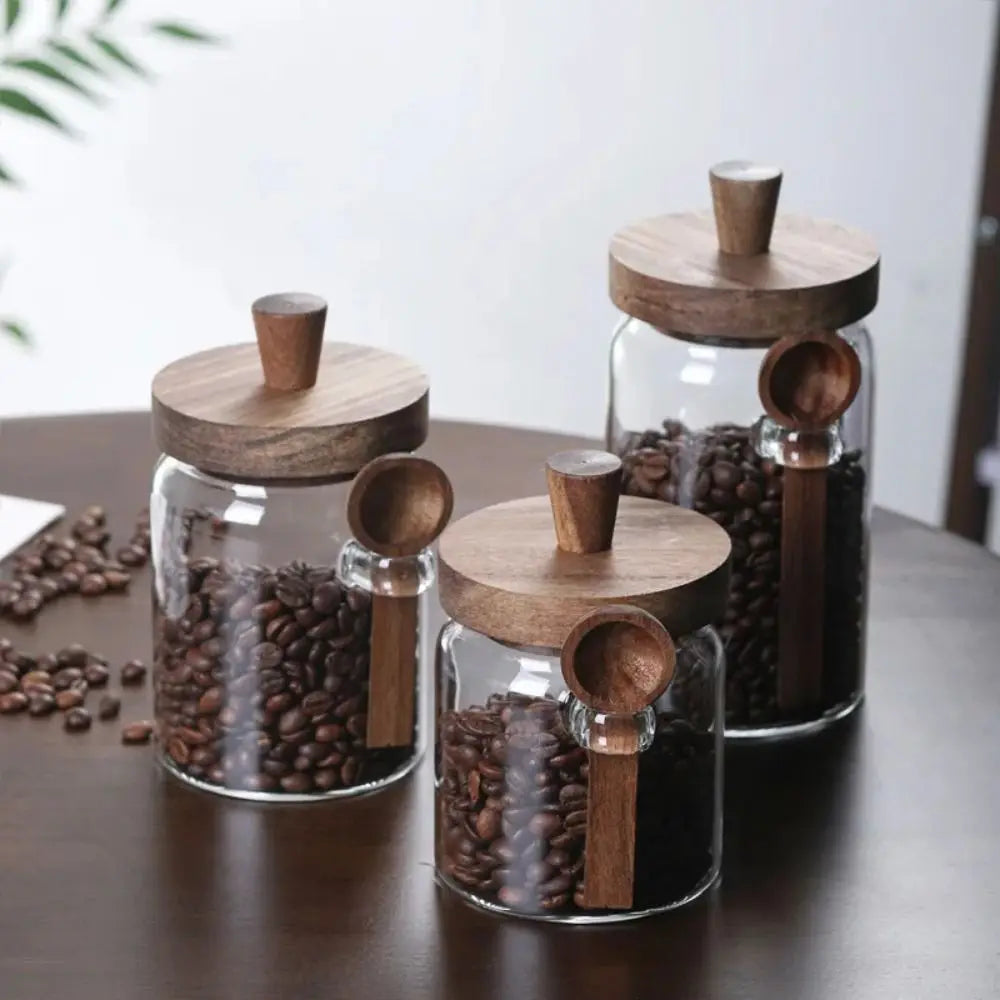 Glass Coffee Canister for Pantry Storage & Freshness