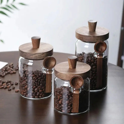 Glass Coffee Canister for Pantry Storage & Freshness