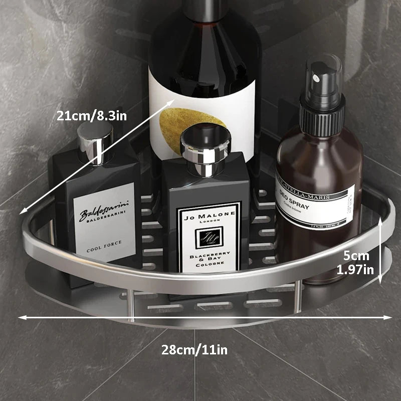 Wall Mounted Bathroom Shelf – No Drill Shower Organizer