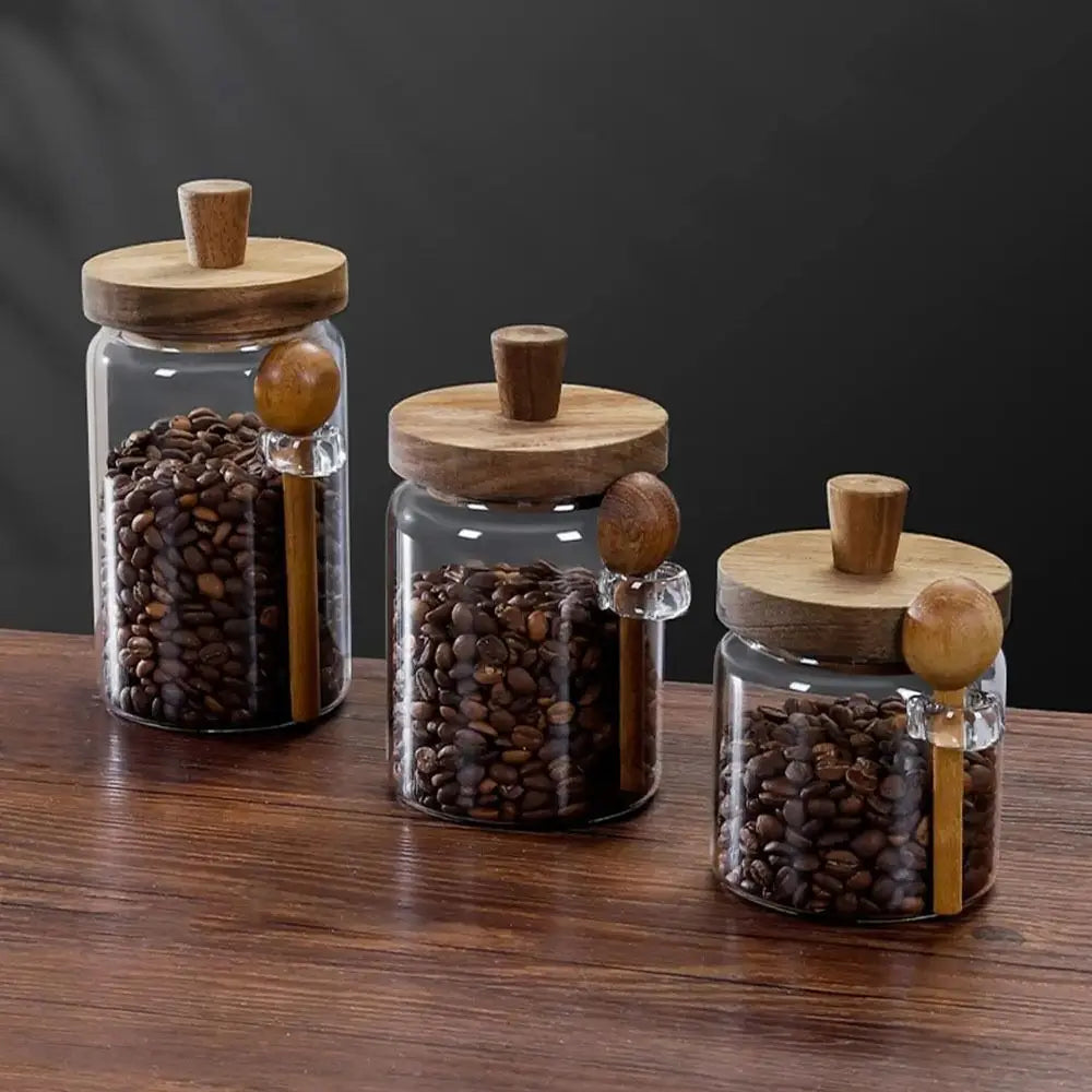 Glass Coffee Canister for Pantry Storage & Freshness