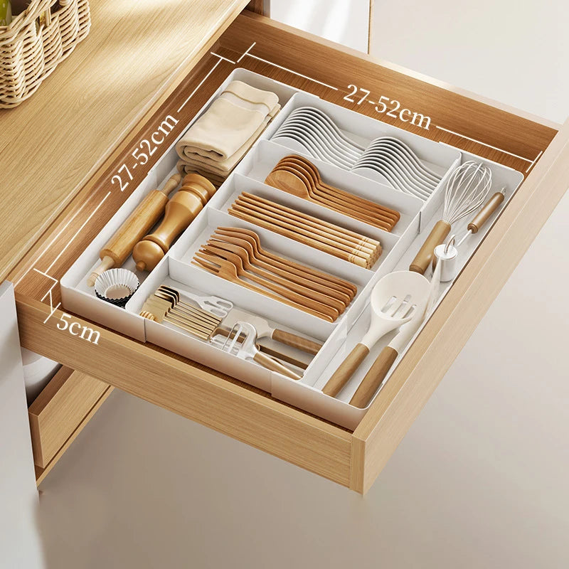 Adjustable Cutlery Tray – Easy Kitchen Drawer Organization