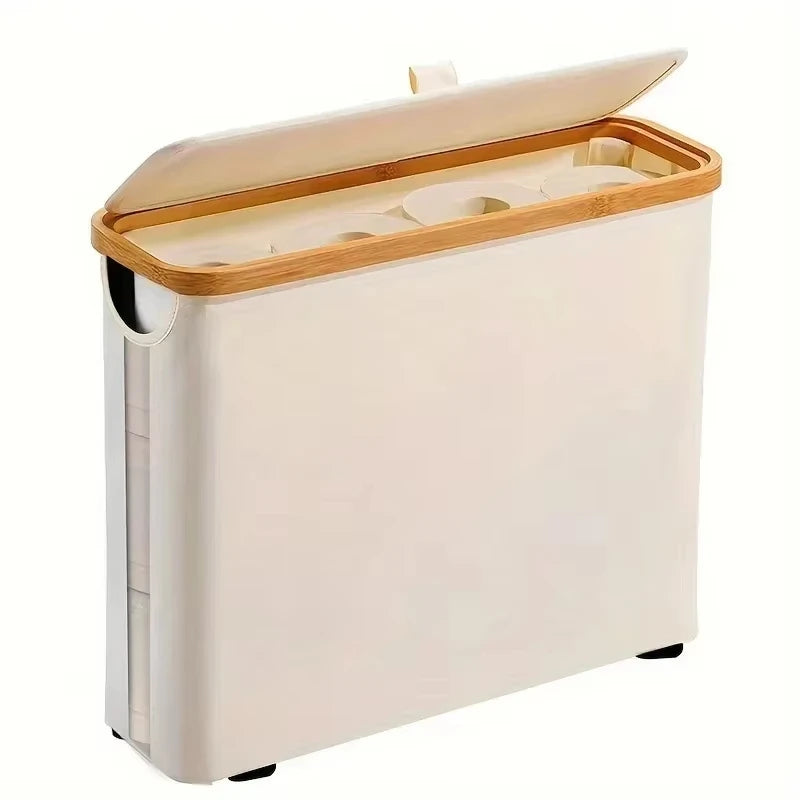 Large Bathroom Storage Basket – Holds 12 Toilet Paper Rolls