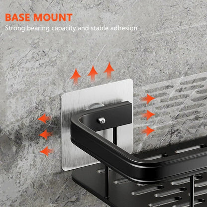 Wall Mounted Bathroom Shelf – No Drill Shower Organizer