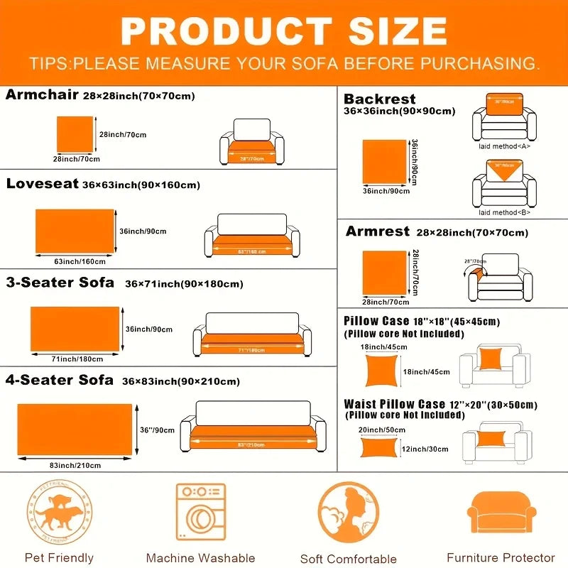 Modern Sofa Seat Cushion – Anti-Slip, All Season Comfort