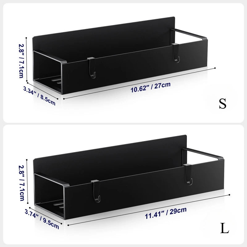Fridge Magnetic Shelf with Hooks – Space-Saving Organizer