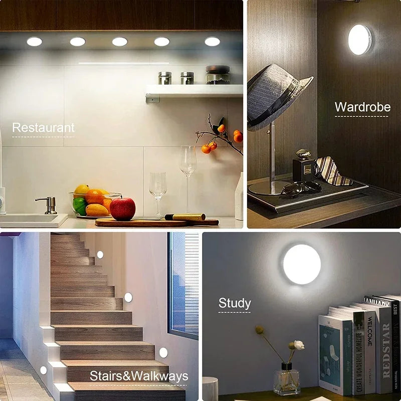 Motion Sensor LED Night Light – Rechargeable & Wireless