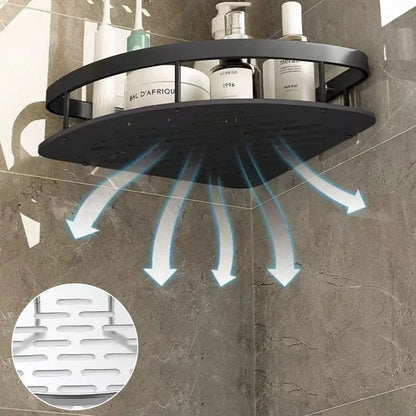 Wall Mounted Bathroom Shelf – No Drill Shower Organizer