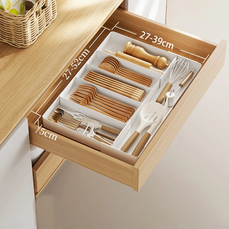 Adjustable Cutlery Tray – Easy Kitchen Drawer Organization