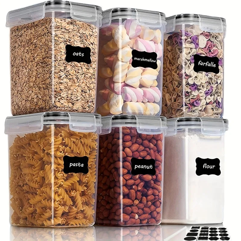 6-Piece Pantry Storage Set for Flour, Sugar & More