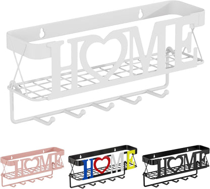 Wall Mounted Key Organizer – Hooks and Mail Holder