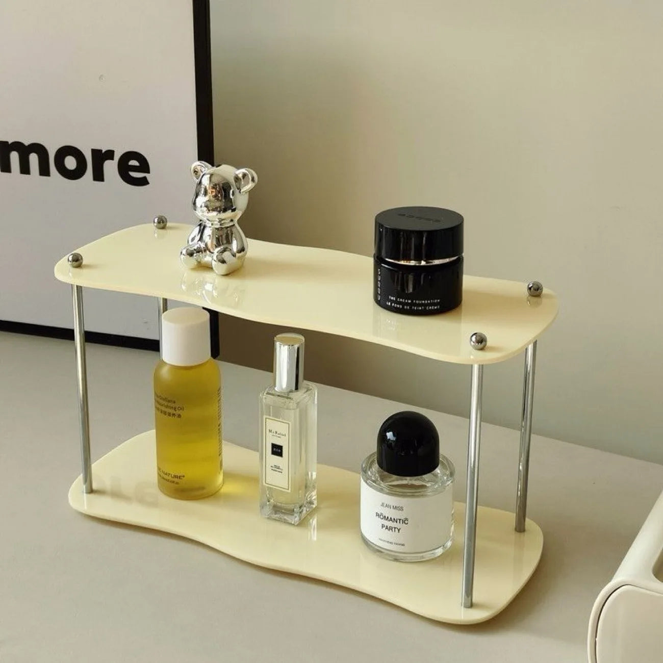 Clear Acrylic Storage Rack – Perfume & Cosmetic Organizer