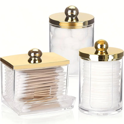 Qtip & Cotton Pad Dispenser for Bathroom Organization