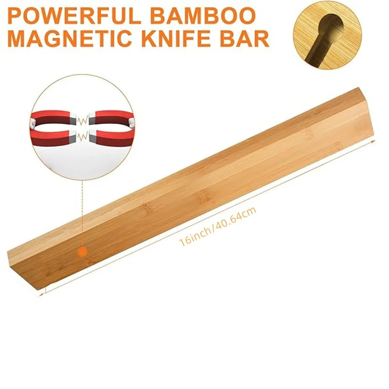 Wall Mounted Magnetic Knife Rack for Easy Kitchen Access