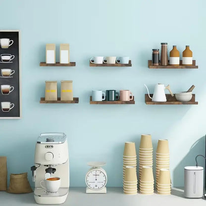 Wooden Floating Shelves Set – Easy Storage & Home Decor