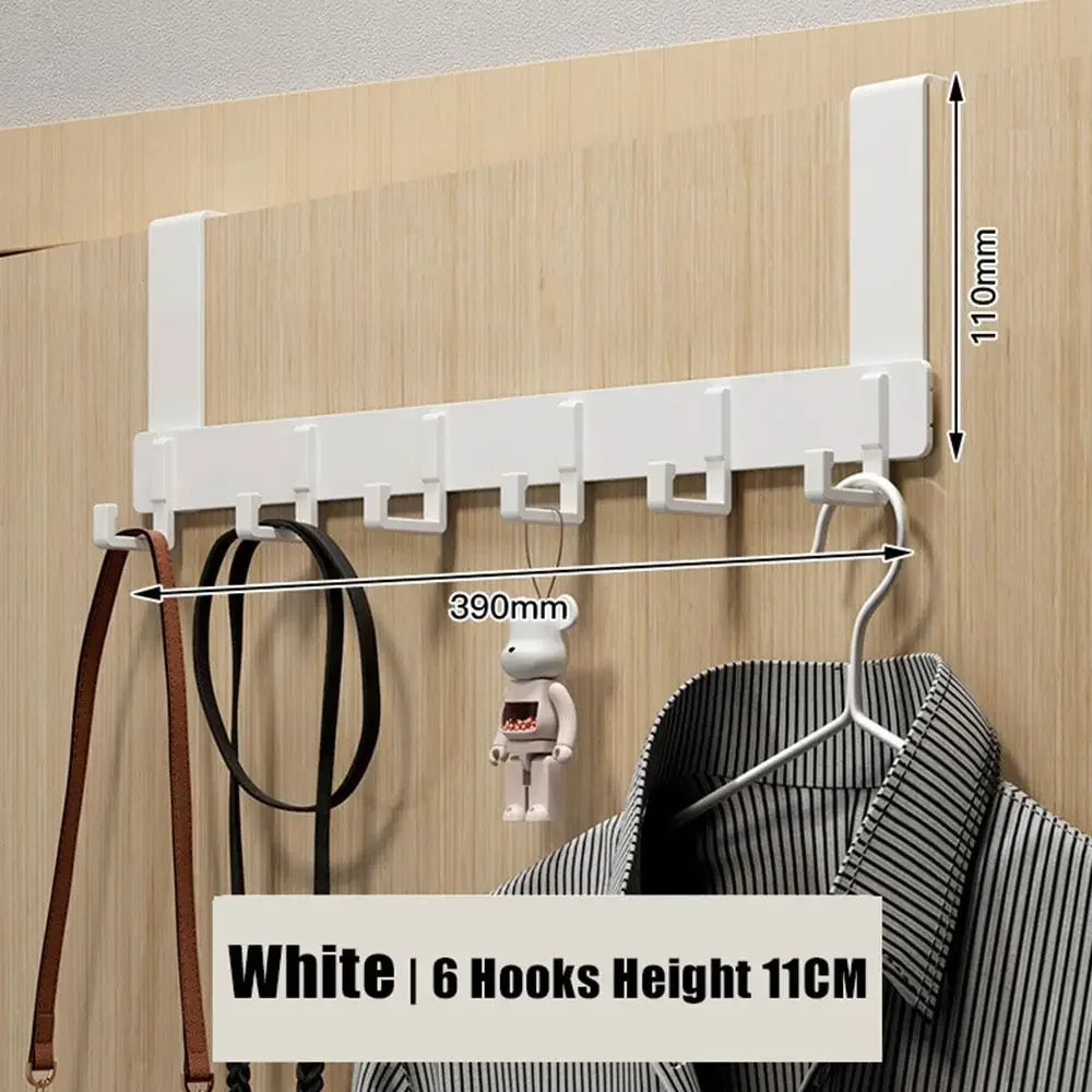 Over the Door Hook Rack – 6 Hook Organizer