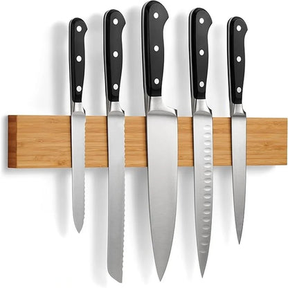 Wall Mounted Magnetic Knife Rack for Easy Kitchen Access