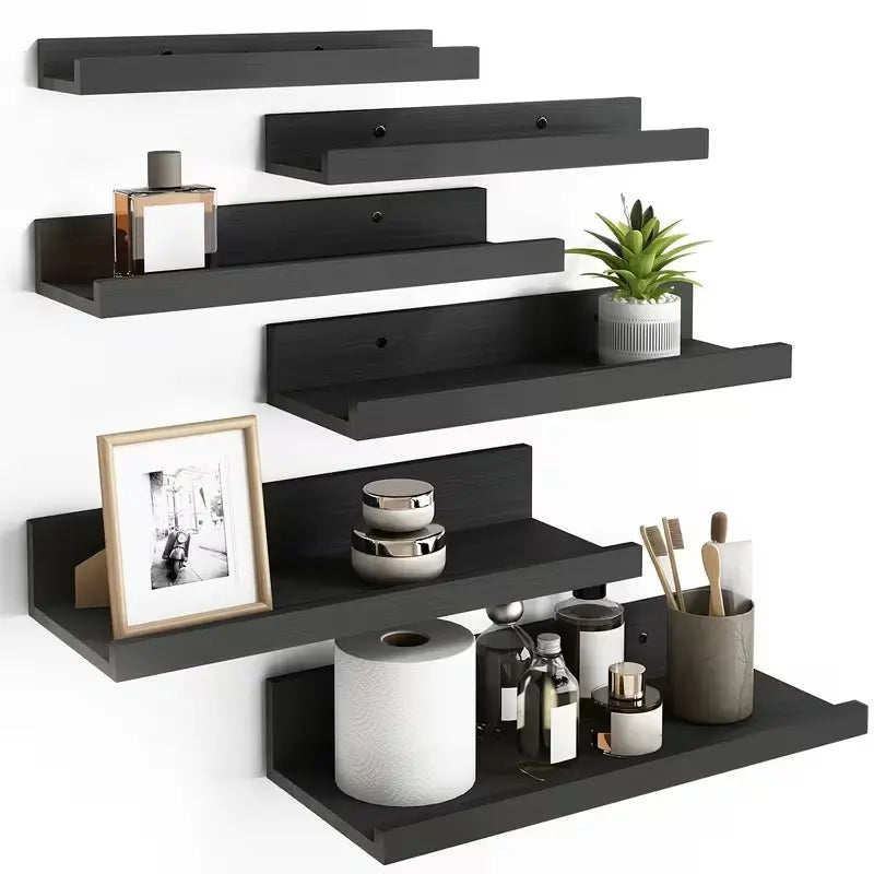 Wooden Floating Shelves Set – Easy Storage & Home Decor