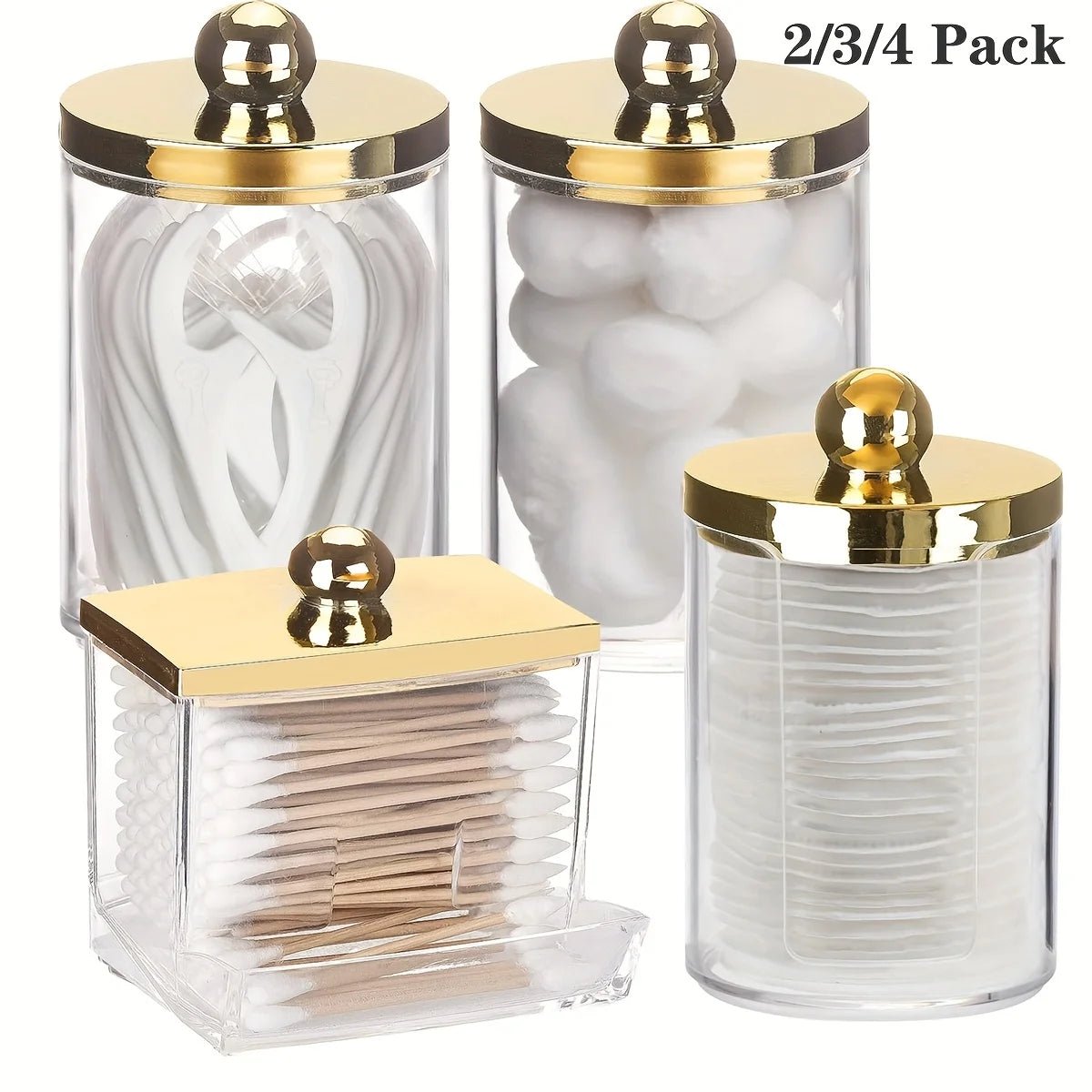 Qtip & Cotton Pad Dispenser for Bathroom Organization